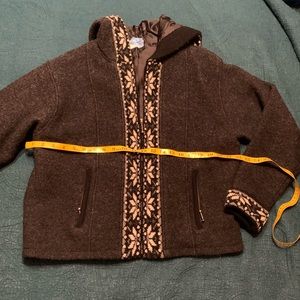 Coldwater Creek Boiled Wool Coat with Hood